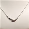 Image 2 : 10K WHITE GOLD DIAMOND(0.1CT)  NECKLACE