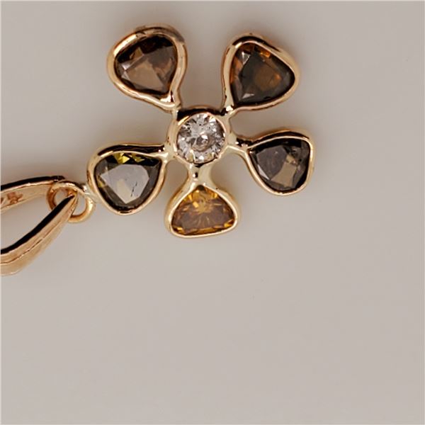 14K YELLOW GOLD FANCY COLOR DIAMOND(1.1CT,I1-I3)