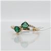 Image 2 : 10K YELLOW GOLD NATURAL EMERALD(0.54CT) DIAMOND