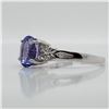 Image 2 : 14K WHITE GOLD NATURAL TANZANITE(1.2CT) DIAMOND