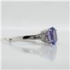 Image 3 : 14K WHITE GOLD NATURAL TANZANITE(1.2CT) DIAMOND