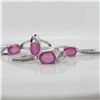 Image 3 : SILVER RUBY&CZ(6.4CT)  SET (~WEIGHT 8.62G)