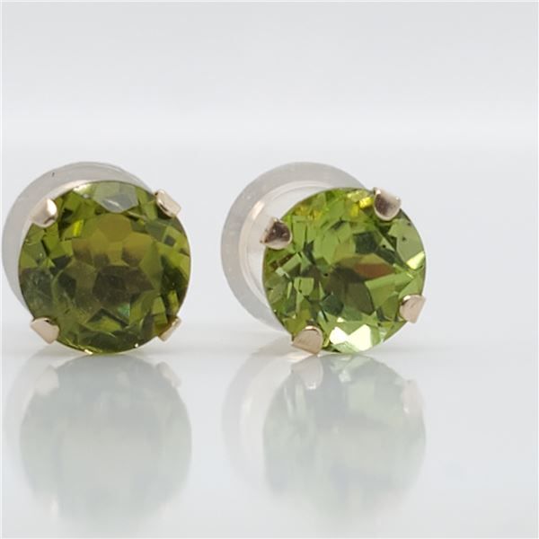 10K YELLOW GOLD PERIDOT(1.2CT)  EARRINGS