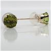 Image 2 : 10K YELLOW GOLD PERIDOT(1.2CT)  EARRINGS