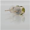 Image 3 : 10K YELLOW GOLD PERIDOT(1.2CT)  EARRINGS