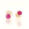 Image 1 : 14K YELLOW GOLD RUBY(0.25CT) EARRINGS