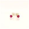Image 3 : 14K YELLOW GOLD RUBY(0.25CT) EARRINGS