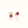Image 4 : 14K YELLOW GOLD RUBY(0.25CT) EARRINGS