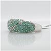 Image 2 : SILVER EMERALD(1.2CT)  RING (~SIZE 6.75)
