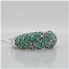 Image 3 : SILVER EMERALD(1.2CT)  RING (~SIZE 6.75)