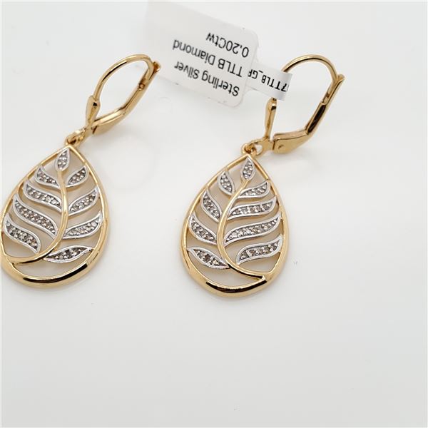 SILVER LB DIAMOND(0.2CT)  EARRINGS