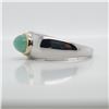 Image 2 : SILVER EMERALD(1.3CT) RING (~WEIGHT 3.2G)