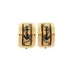 Image 1 : Hermes Gold Enamel Clip-on Earrings