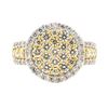 Image 2 : 2.26 ctw Diamond Ring - 18KT Yellow With Rhodium Plating Gold