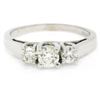 Image 1 : Classic 14k White Gold 0.45 ctw Three Stone F VS2 Round Diamond Engagement Ring