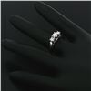Image 5 : Classic 14k White Gold 0.45 ctw Three Stone F VS2 Round Diamond Engagement Ring