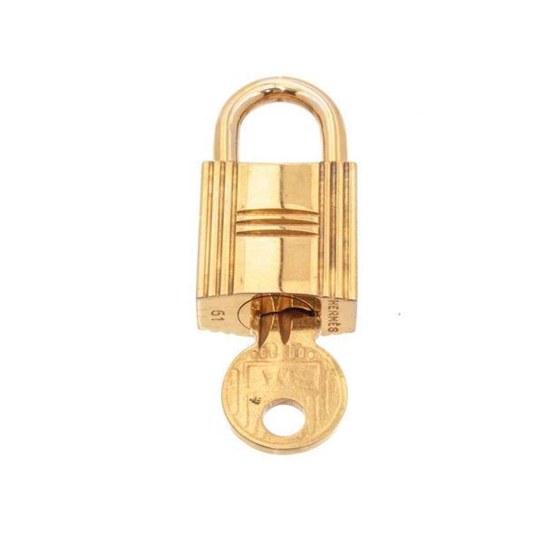 Hermes Gold Cadena Lock and Key Set