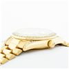Image 3 : Rolex Mens 18K Yellow Silver Diamond Lugs Quickset President Wristwatch With Rol