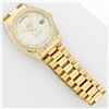 Image 9 : Rolex Mens 18K Yellow Silver Diamond Lugs Quickset President Wristwatch With Rol