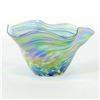 Image 1 : Glass Eye Studios, "Mini Wave Bowl (Bonnet Twist)" Hand Blown Glass Sculpture (S