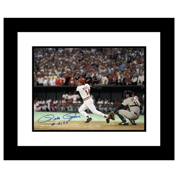 "Pete Rose 4192" Framed Archival Photograph Featuring Pete Rose Hitting his Reco