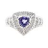 Image 2 : 1.15 ctw Tanzanite And Diamond Ring - 14KT White Gold