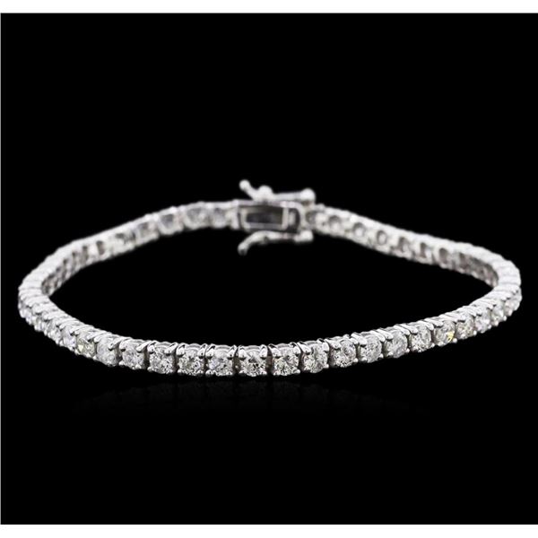 14KT White Gold 4.49 ctw Diamond Tennis Bracelet