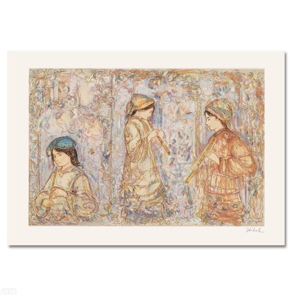 "Music in the Garden" Limited Edition Serigraph by Edna Hibel (1917-2014), Numbe