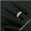 Image 3 : Men's Jeff Cooper Platinum 0.12 ctw Round Diamond 5.8mm Beveled Band Ring