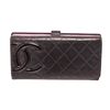 Image 1 : Chanel Black Leather Long Tab Wallet