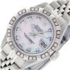 Image 2 : Rolex Ladies Stainless Steel Pink MOP Pyramid Diamond Datejust Wristwatch 26MM