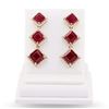 Image 1 : 16.77 ctw Ruby and 1.41 ctw Diamond 14K Yellow Gold Earrings