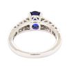 Image 3 : 1.53 ctw Sapphire and Diamond Ring - 14KT White Gold