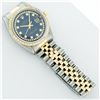 Image 6 : Rolex Mens 2 Tone Blue String VS Diamond Datejust Wristwatch Oyster Perpetual