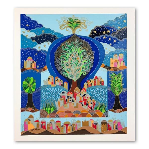 Ilan Hasson, "Tree of Life" Hand Signed Limited Edition Serigraph on Paper with