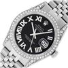 Image 1 : Rolex Mens Stainless Steel Black Roman Diamond Datejust Wristwatch 36MM