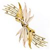 Image 7 : Jabel Vintage 18K Gold .90 ctw Diamond Textured Multi-Wire Spray Bow Brooch Pin