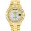 Image 2 : Rolex Mens 18K Yellow Gold MOP String Diamond 2.5 ctw Quickset Presidential Wris