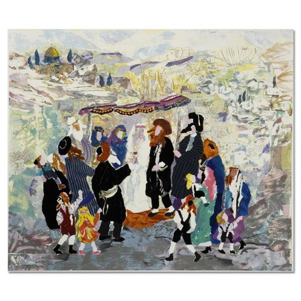 Judith Yellin, "Wedding in Jerusalem II" Hand Signed Limited Edition Serigraph w