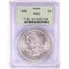 Image 1 : 1888 $1 Morgan Silver Dollar Coin PCGS MS63 Old Green Holder