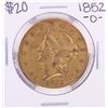 Image 1 : 1852-O Type 1 $20 Liberty Head Double Eagle Gold Coin