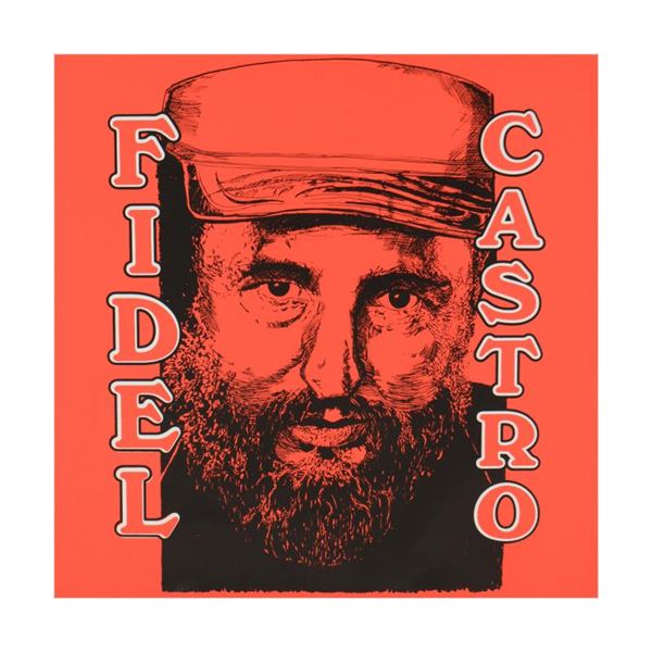 Steve Kaufman (1960-2010) "Fidel Castro" Original Serigraph on Canvas