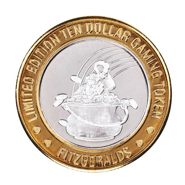 .999 Silver Fitzgerald's Casino & Hotel Reno, Nevada $10 Limited Edition Gaming Token