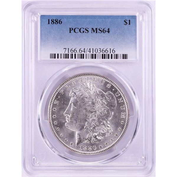 1886 $1 Morgan Silver Dollar Coin PCGS MS64
