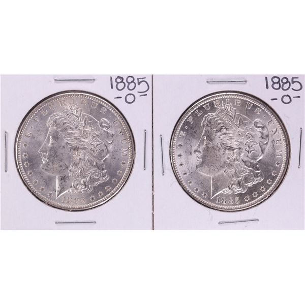 Lot of (2) 1885-O $1 Morgan Silver Dollar Coins