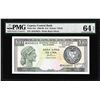 Image 1 : 1989-90 Cyprus Central Bank 10 Pounds Note Pick# 55a PMG Choice Uncirculated 64EPQ