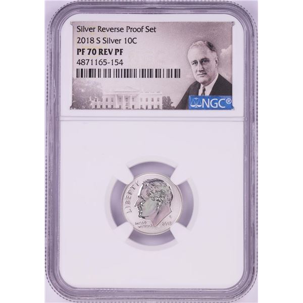 2018-S Reverse Proof Roosevelt Dime Silver Coin NGC PF70 Rev PF
