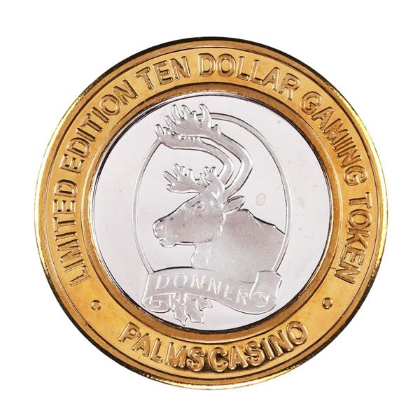 .999 Silver Palms Casino Las Vegas Nevada $10 Limited Edition Gaming Token