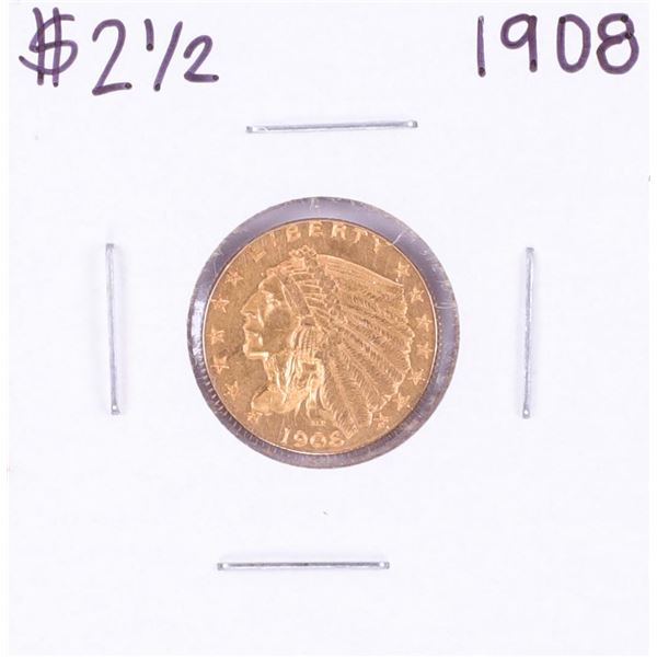 1908 $2 1/2 Indian Head Quarter Eagle Gold Coin
