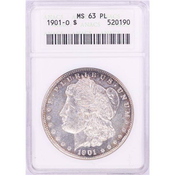 1901-O $1 Morgan Silver Dollar Coin ANACS MS63 PL